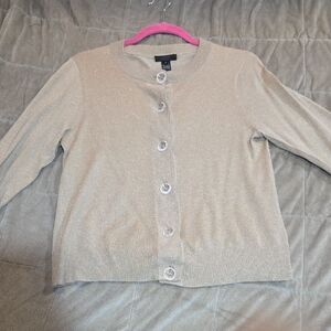 J. Crew Shimmering Cashmere Silk Cardigan